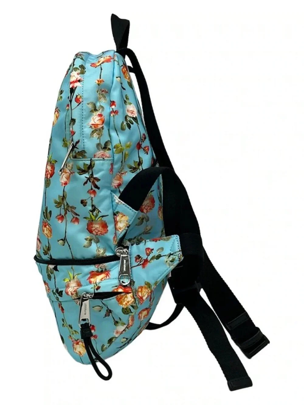 BURBERRY LONDON ENGLAND Light Blue Dark Green Multi Nylon Backpack